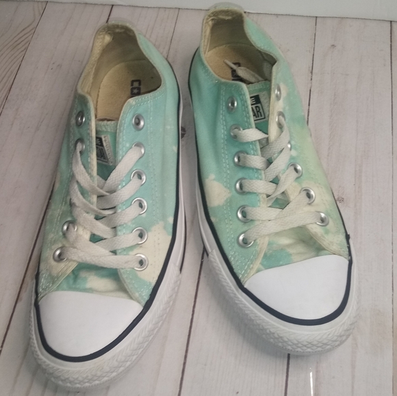 Converse low top Mint green bleached sneakers - Picture 12 of 16